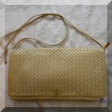 H77. Charles Jourdan Italy bone colored woven purse - $28 